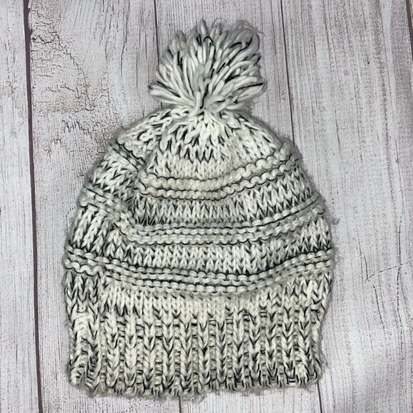 American eagle infinity scarf and beanie hat w/Pom Pom white and black OS - Picture 3 of 12